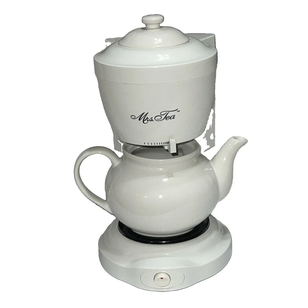 Vintage 90s Mrs. Tea 6 Cup Hot Tea Maker by Mr. Coffee Ceramic Pot White Tested